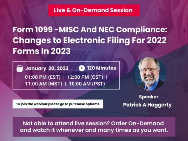 Form 1099 -MISC And NEC Compliance