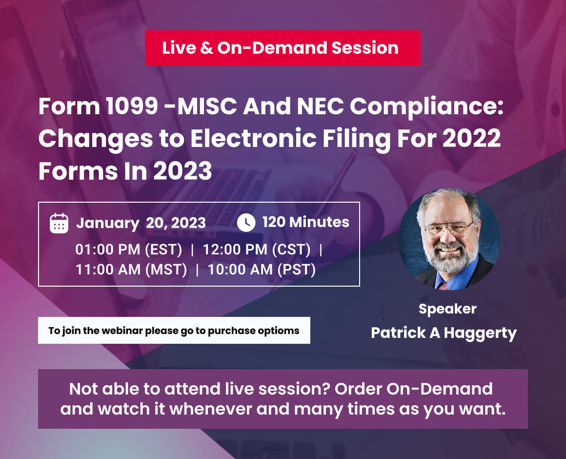 Form 1099 -MISC And NEC Compliance