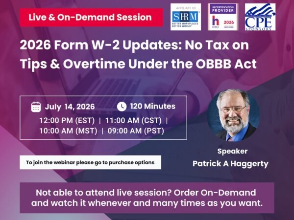 2026 Form W-2 Updates: No Tax on Tips & Overtime Under the OBBB Act