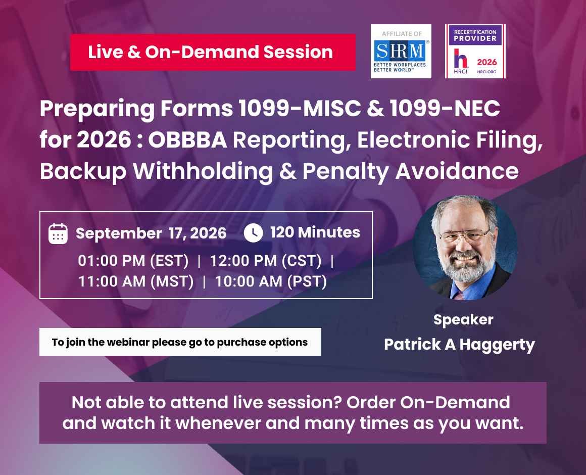 1099 Form Updates